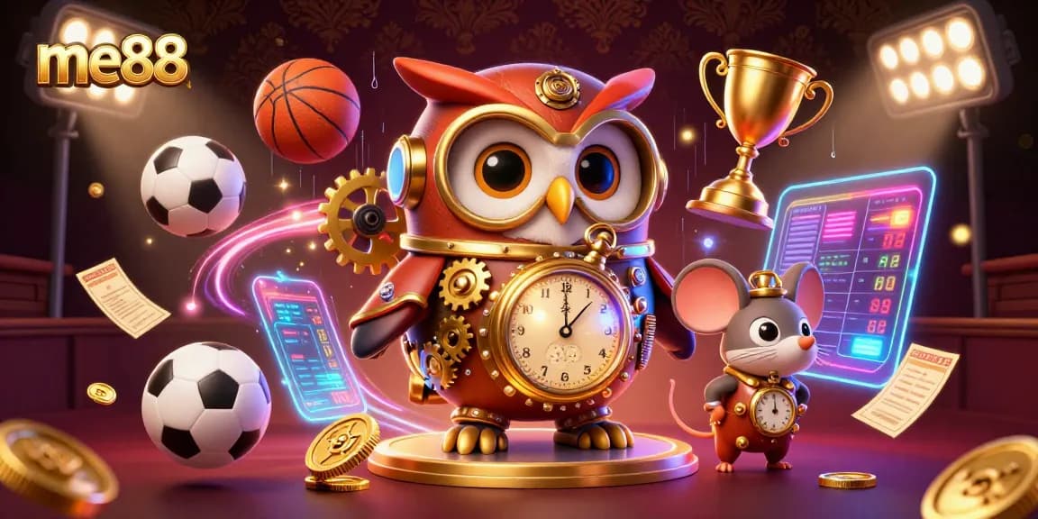 Engaging gameplay at me88 online casino featuring dynamic sports elements and time-travel-themed characters.