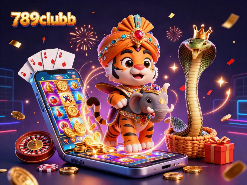 Experience excitement at 789clubb with vibrant 3D casino elements and colorful game displays.
