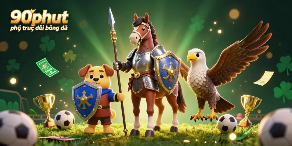Engage with sports betting strategies at 90phut phát trực tiếp bóng đá through vibrant 3D illustration.