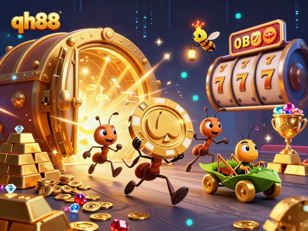 Experience thrilling action at qh88 with a team of cartoon ants on a heist for a massive poker chip.