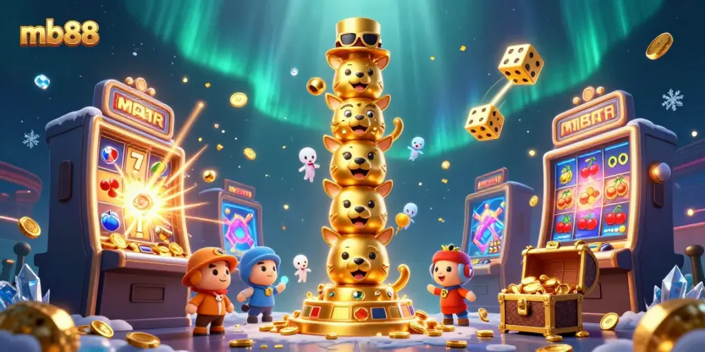 Experience the thrilling mb88 online casino world with a dazzling totem and jackpot-filled ambiance.