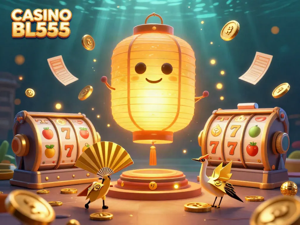 Experience the thrills of CASINO BL555 with a vibrant, detailed 3D depiction of exciting gaming elements.