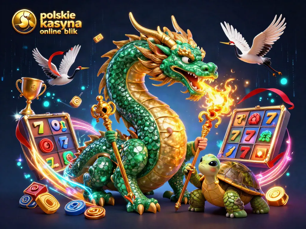 Experience exhilarating gameplay at polskie kasyna online blik with an immersive illustration of slots and mythical characters.