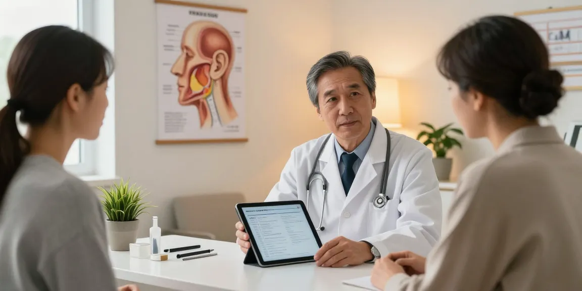 Best ENT doctor in Abu Dhabi consulting a patient in a warm, welcoming clinic environment.