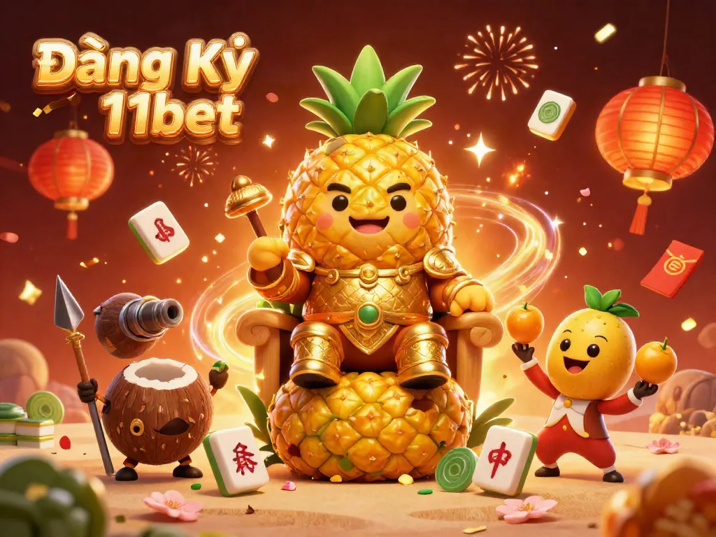 Join the fun at Đăng Ký 11bet with a vibrant 3D casino scene featuring exciting characters and elements.