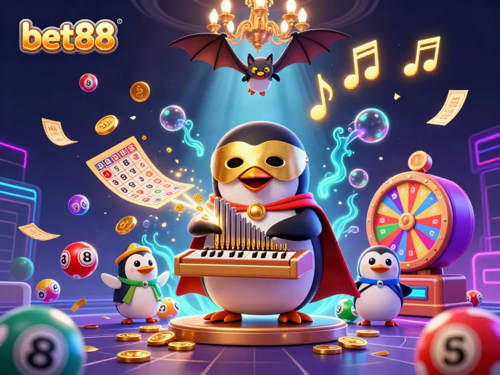 Experience thrilling gameplay moments at bet88 with a vibrant and dynamic casino-themed illustration.