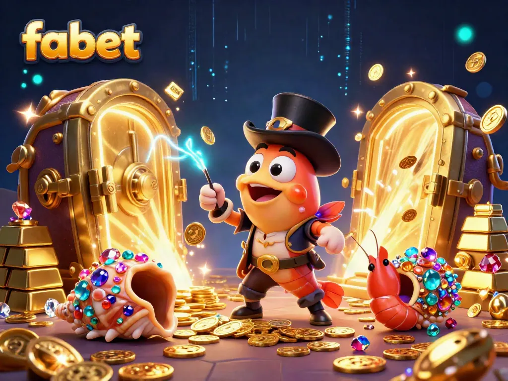 Experience the thrill of fabet as deep-sea creatures uncover hidden treasures in a vibrant casino scene.
