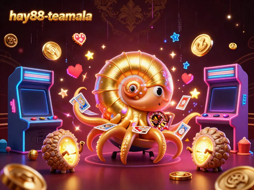 Experience the thrill of casino gaming with hay88-teamala's colorful 3D scene featuring an ancient nautilus roulette.