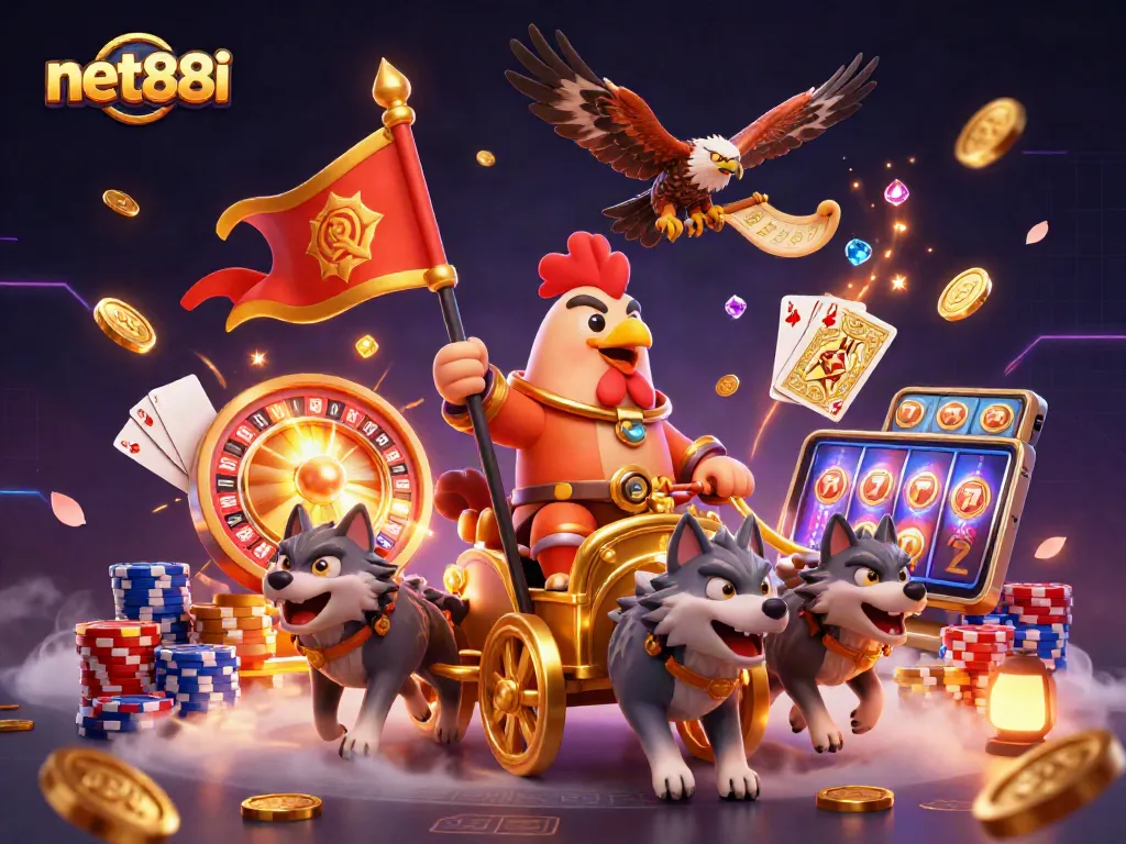 Experience net88i's vibrant gaming world with dazzling treasures and thrilling casino adventures.