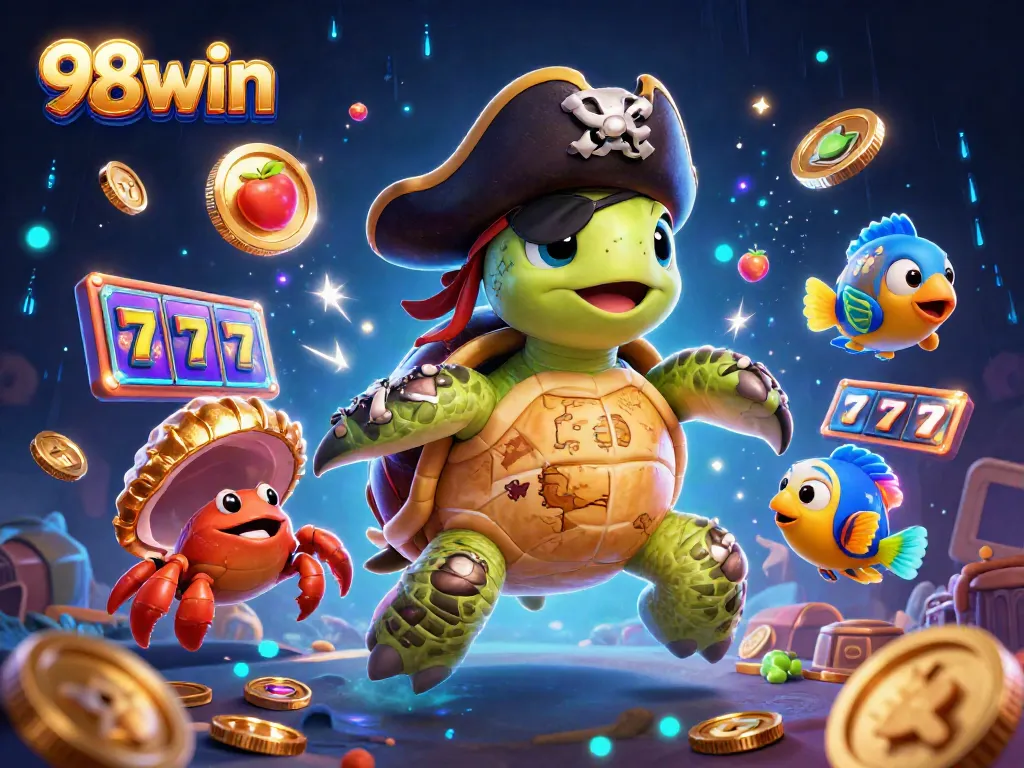 Experience exciting gameplay at 98win with vibrant slot reels and treasure elements.