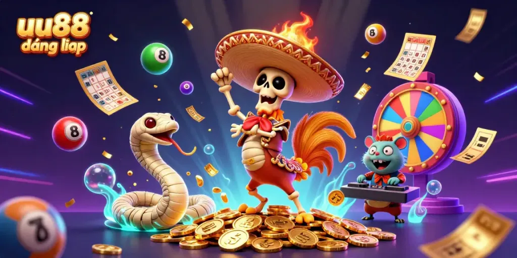 Engage in winning with uu88 đăng nhập through vibrant, immersive casino elements with colorful illustrations.