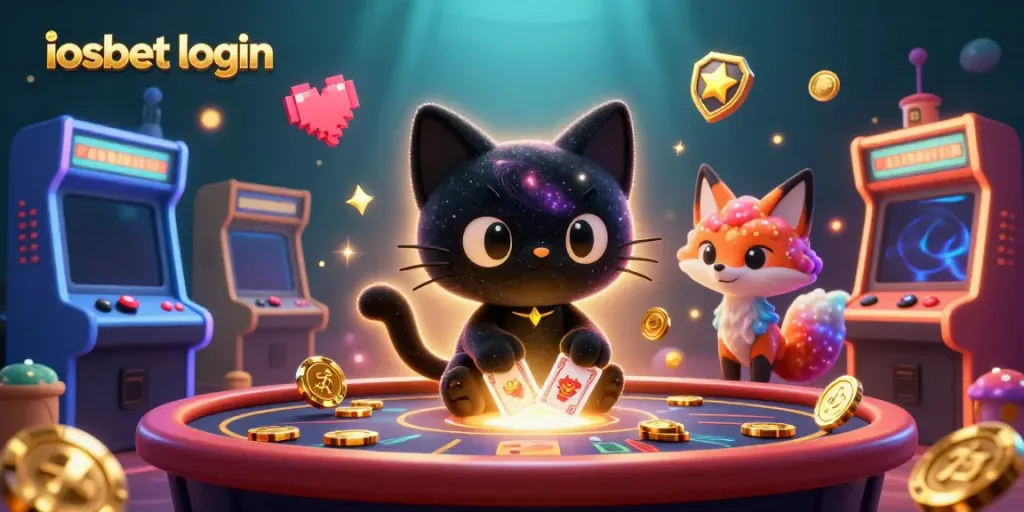 Tarik perhatian dengan iosbet login, ilustrasi kucing lubang hitam dan rubah nebula di kasino galaksi.