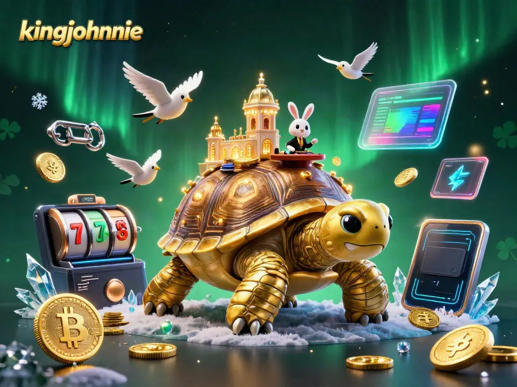 Experience the thrill of kingjohnnie mobile casino with vibrant 3D characters and game elements.