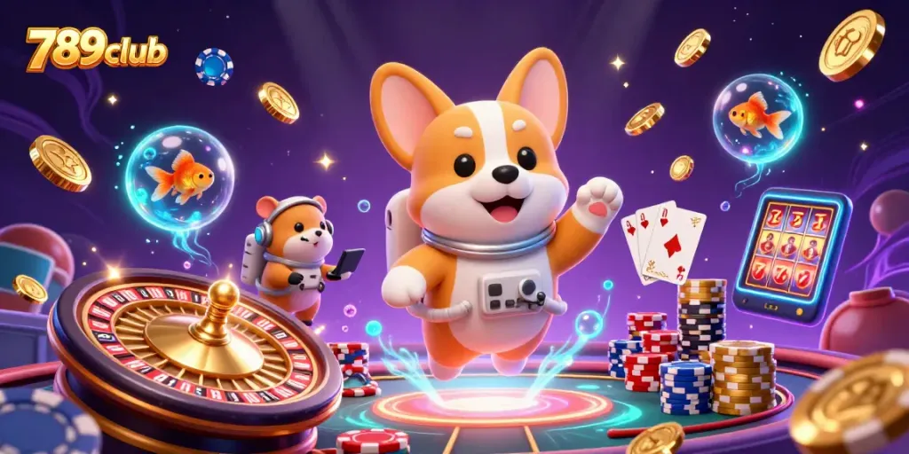 Engage with 789club through this immersive illustration of a space casino adventure.