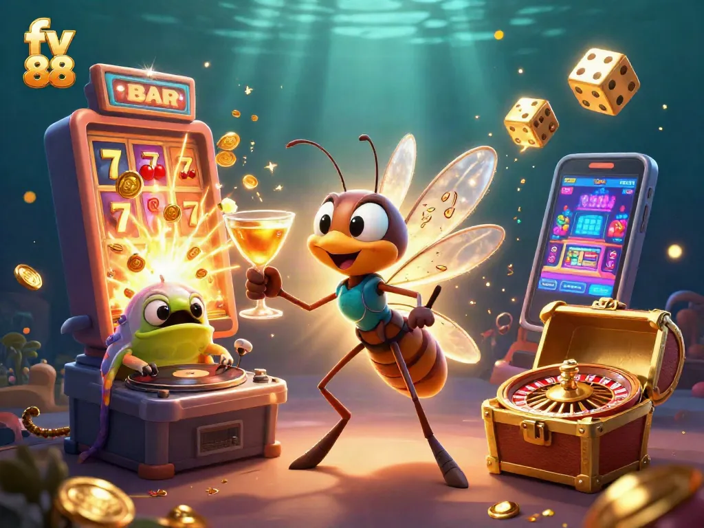 Spin to win with fv 88 in a thrilling casino atmosphere filled with excitement and vibrant game elements.