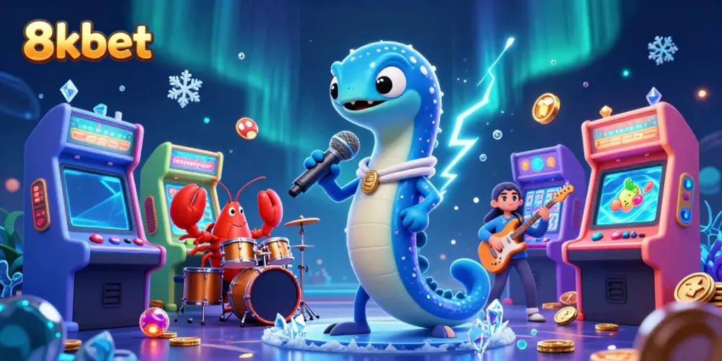 Experience thrilling gaming with 8kbet featuring a vibrant underwater DJ casino scene.