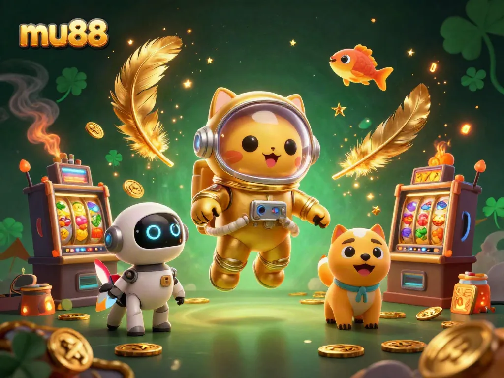 Experience winning thrills with mu88 as a space cat and robot dog explore casino adventures.
