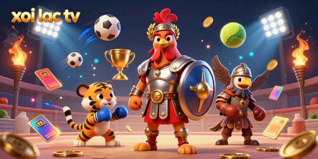 Engage in thrilling sports betting with xoi lac tv's dynamic atmosphere and energetic characters.