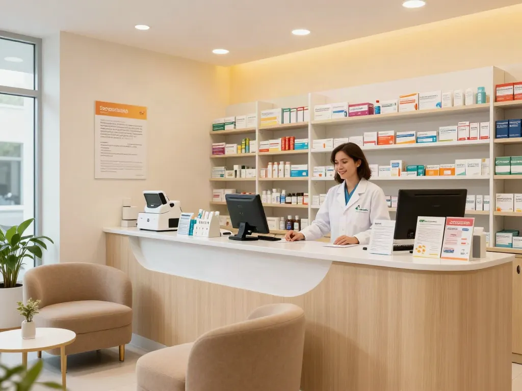 Image depicting a welcoming pharmacy environment offering toto togel related healthcare services, ensuring patient care and trust.