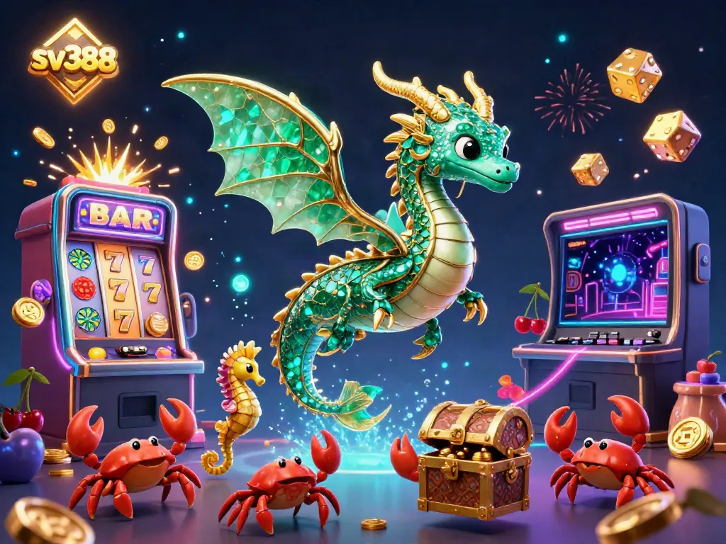 Experience the excitement of sv388 with vibrant 3D casino action featuring dynamic characters and game elements.