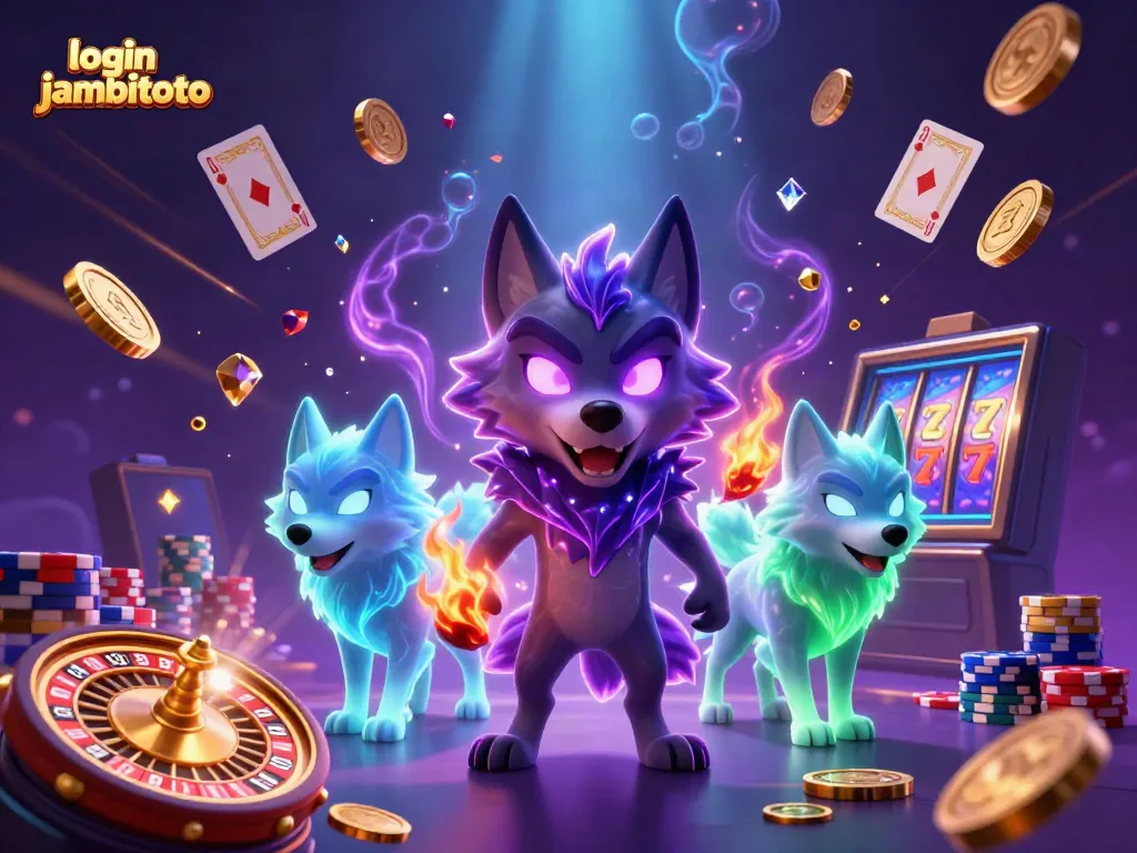 Experience excitement with login jambitoto as mystical wolves reveal vibrant casino treasures.